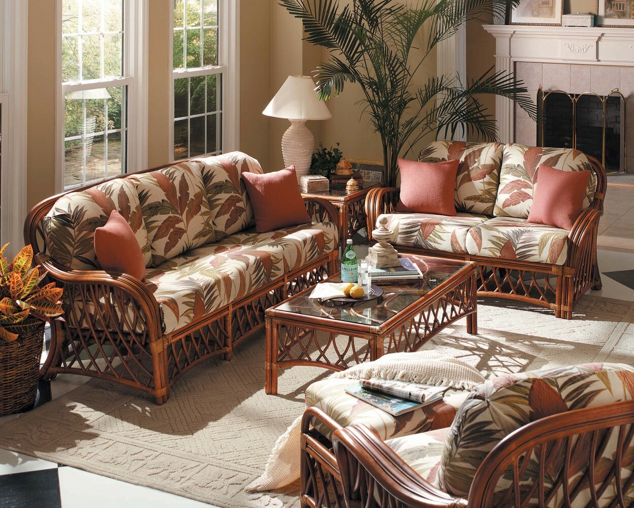 The living room is one of the most important areas in your house for a great hosting experience. South Sea Rattan Antigua Indoor Living Room Set - Modern ...