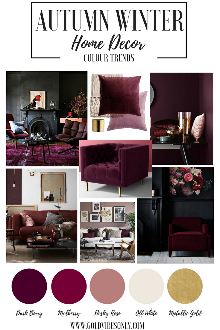 Not everyone has the time or money for a full makeover of their living room. Plum, Black, Silver and Gold decor - Google Search ...