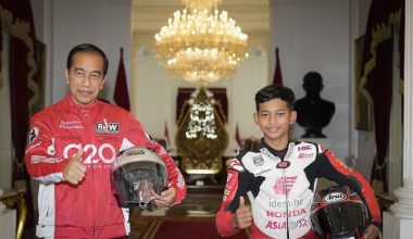 Pembalap muda AHM ikut parade MotoGP, pakai motor ini